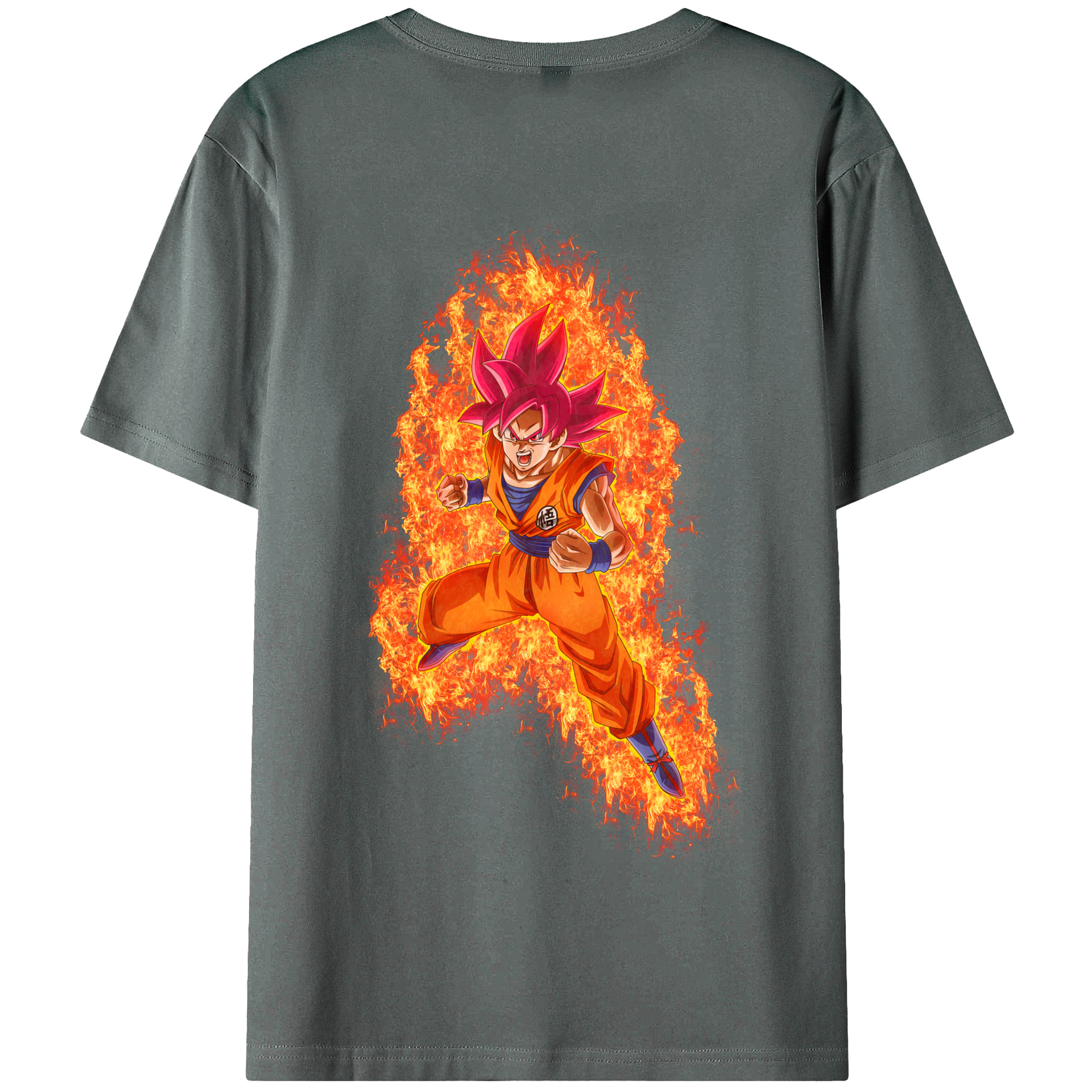 （画像用） ドラゴンボール 孫悟空（そん ごくう）Son Goku カカロット DRAGON BALL Kakarotto 綿100％半袖Tシャツ（背面プリント）